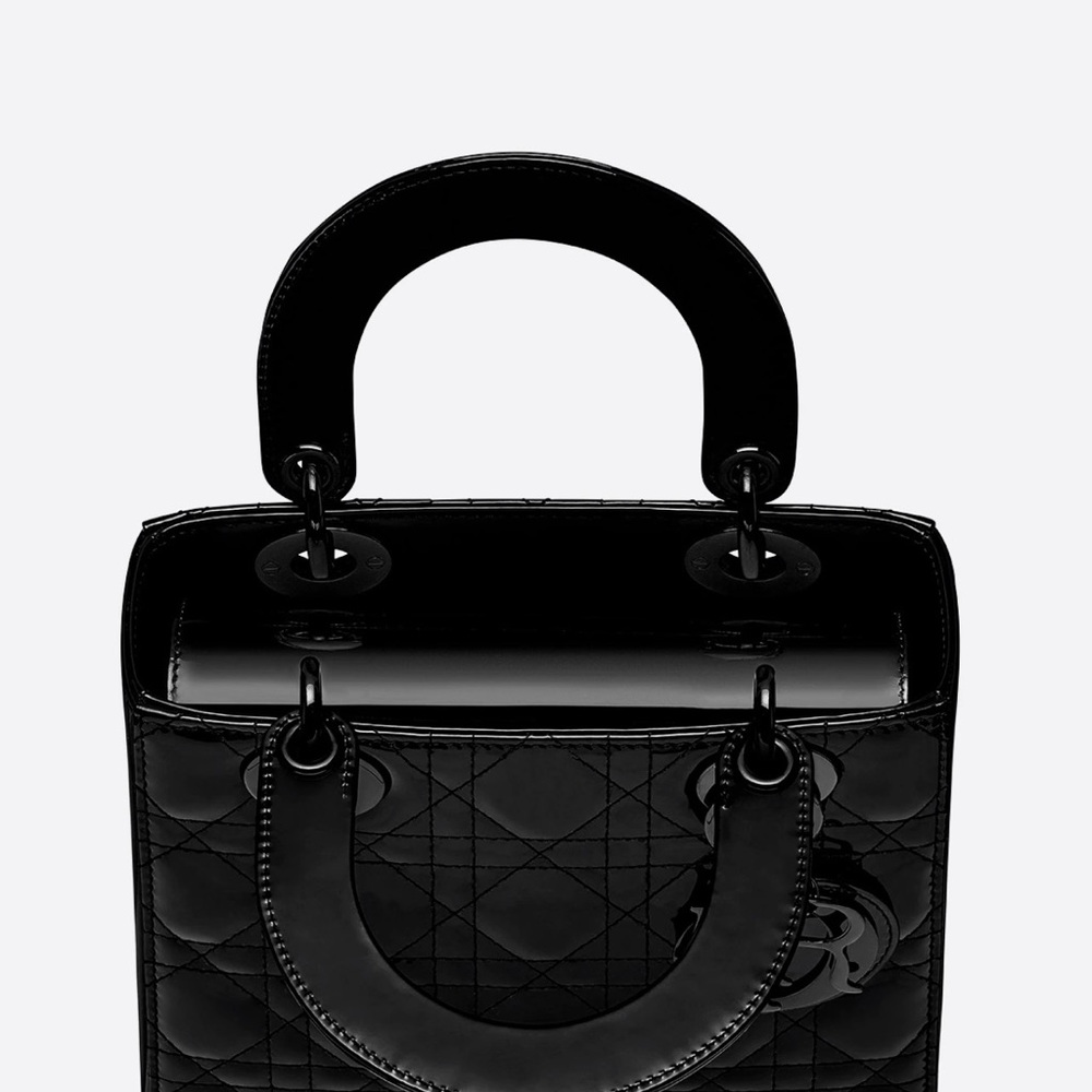 Brand new in box-Small Lady Dior Patent Black UltraGlossy Calfskin